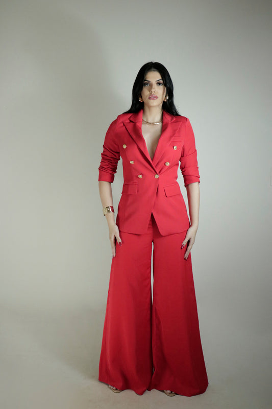 Conjunto Alfaiataria Vermelho